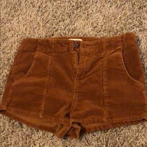 Forever 21 rust brown velvet shorts